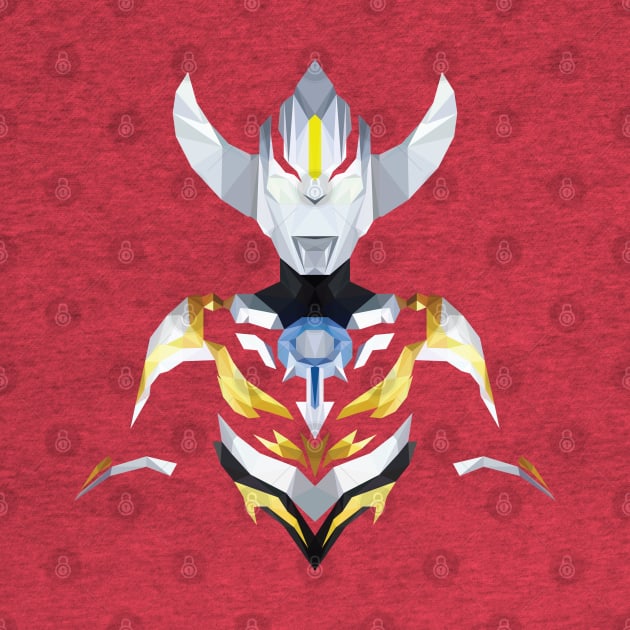 Ultraman Orb Burnmite (Low Poly Art) by The Toku Verse